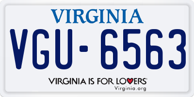 VA license plate VGU6563