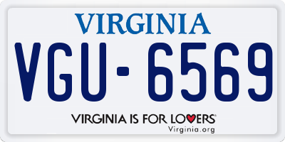 VA license plate VGU6569