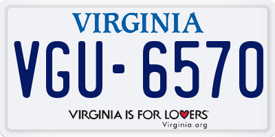 VA license plate VGU6570