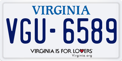 VA license plate VGU6589