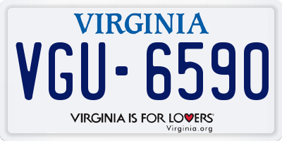 VA license plate VGU6590