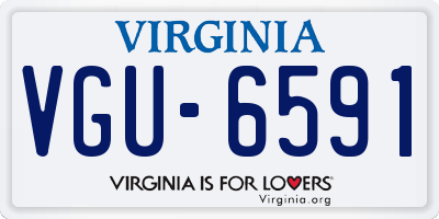 VA license plate VGU6591