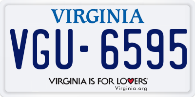 VA license plate VGU6595