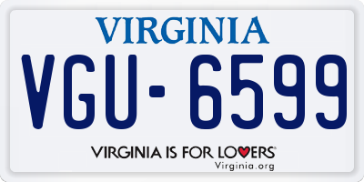 VA license plate VGU6599