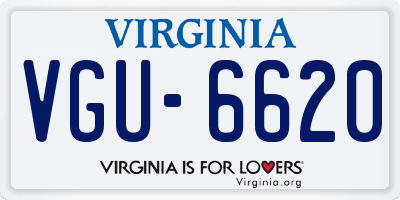 VA license plate VGU6620
