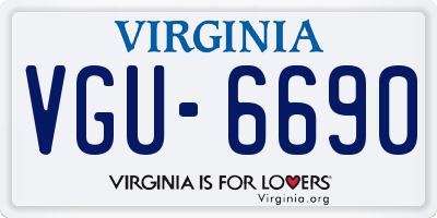 VA license plate VGU6690