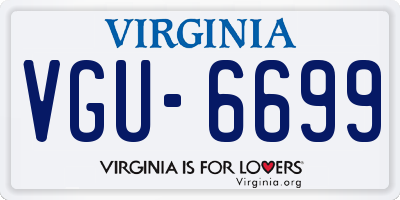 VA license plate VGU6699