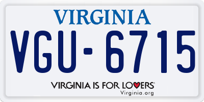 VA license plate VGU6715