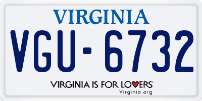 VA license plate VGU6732