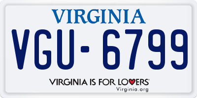 VA license plate VGU6799