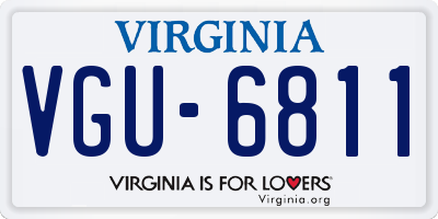 VA license plate VGU6811