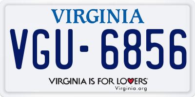 VA license plate VGU6856