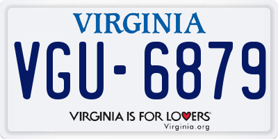 VA license plate VGU6879