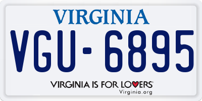 VA license plate VGU6895