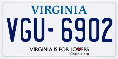 VA license plate VGU6902