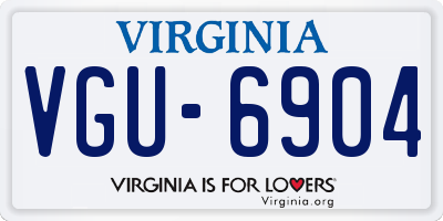 VA license plate VGU6904
