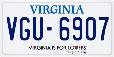 VA license plate VGU6907