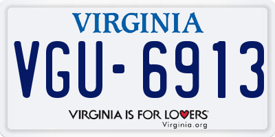 VA license plate VGU6913
