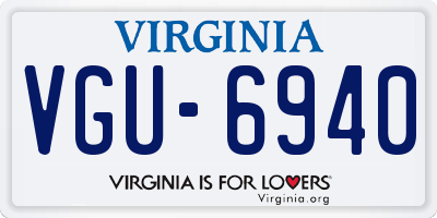 VA license plate VGU6940