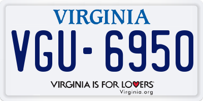 VA license plate VGU6950