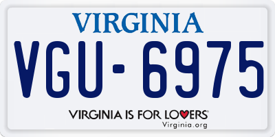VA license plate VGU6975