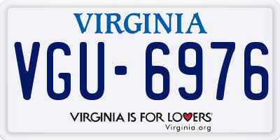 VA license plate VGU6976