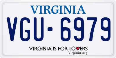 VA license plate VGU6979