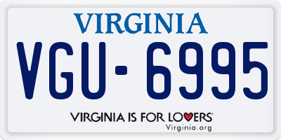 VA license plate VGU6995