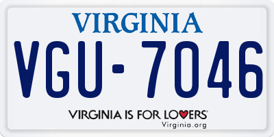 VA license plate VGU7046