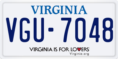 VA license plate VGU7048