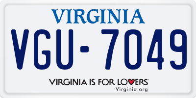 VA license plate VGU7049