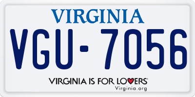 VA license plate VGU7056
