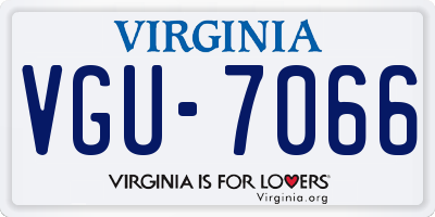 VA license plate VGU7066