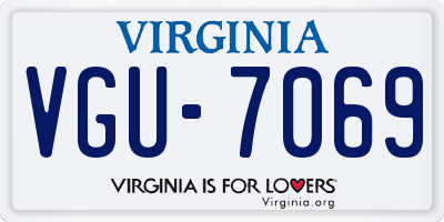 VA license plate VGU7069