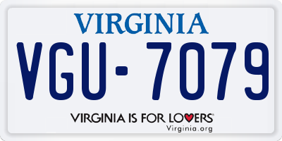 VA license plate VGU7079