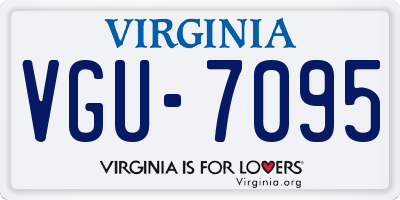 VA license plate VGU7095