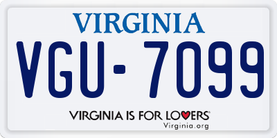 VA license plate VGU7099