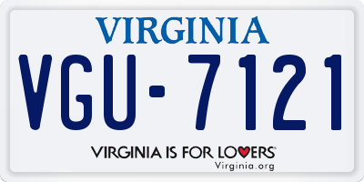 VA license plate VGU7121