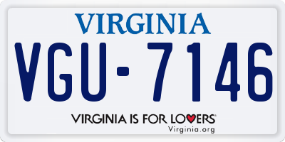 VA license plate VGU7146