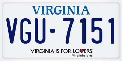 VA license plate VGU7151