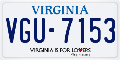 VA license plate VGU7153
