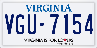 VA license plate VGU7154
