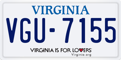 VA license plate VGU7155