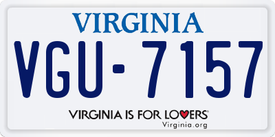 VA license plate VGU7157