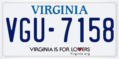 VA license plate VGU7158