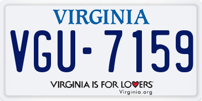 VA license plate VGU7159