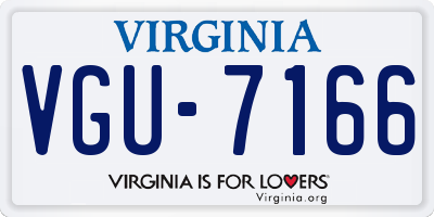 VA license plate VGU7166