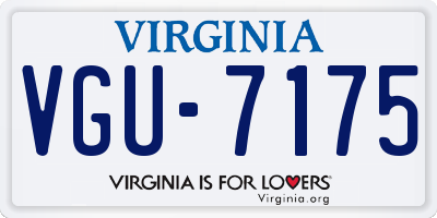 VA license plate VGU7175