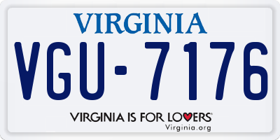 VA license plate VGU7176