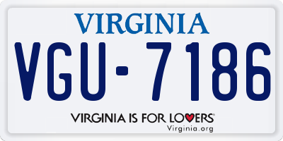 VA license plate VGU7186